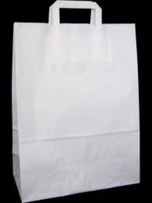 White Recycled Large Carrier Bags pack 125