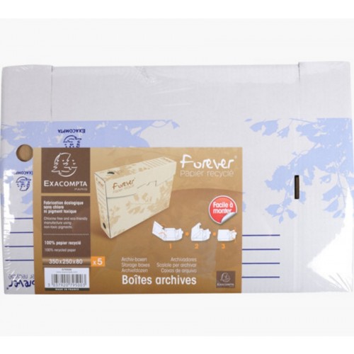 Forever Recycled Archive Box File pack 5