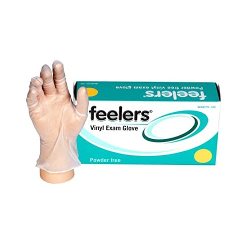 Medium Vinyl Gloves Clear latex and powder free Pack of 100