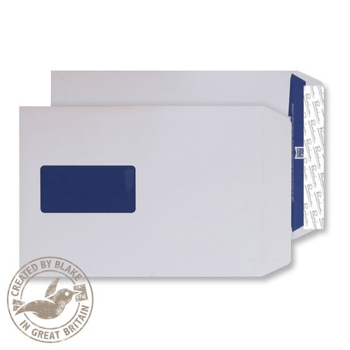Panda Recycled 120gsm Peel Seal White C5 Window Envelopes x 50