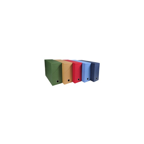 Recycled Canvas Box Transfer Files 120mm Spine - 5 assorted colours