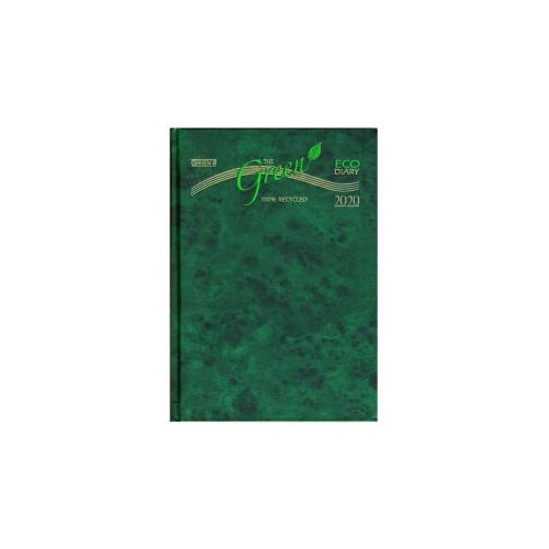 Recycled Diary Green A5 Day Per Page 2020
