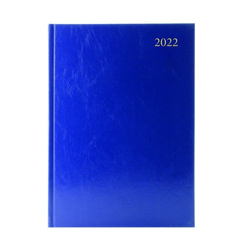 Desk Diary Week across 2 pages (A4/A5) Blue, Burgundy or Black
