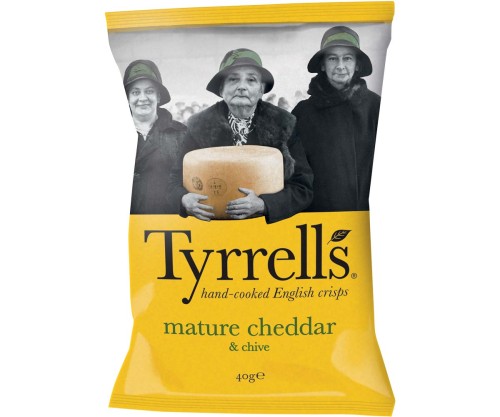 Tyrrells - Cheddar Cheese & Chive - 24x40g PK24