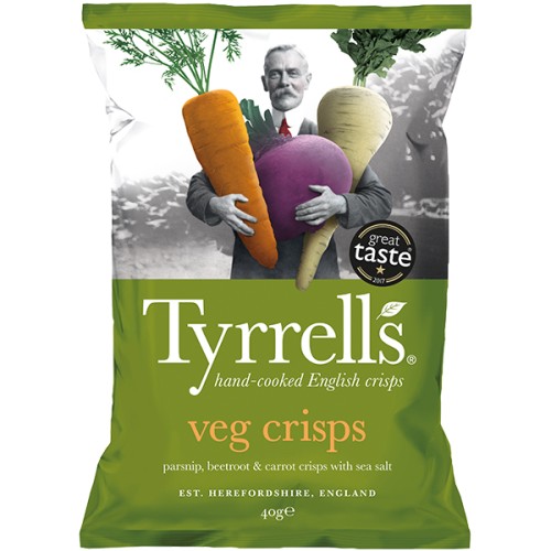 Tyrrells - Mixed Vegetable Crisps - 24x40g PK24