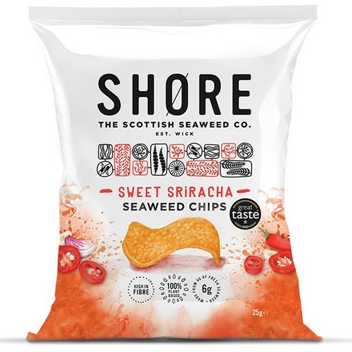 SHORE - Seaweed Chips - Sweet Sriracha - 24x25g PK24