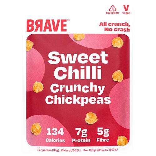 Brave Roasted Chickpeas - Sweet Chilli - 12x35g PK12