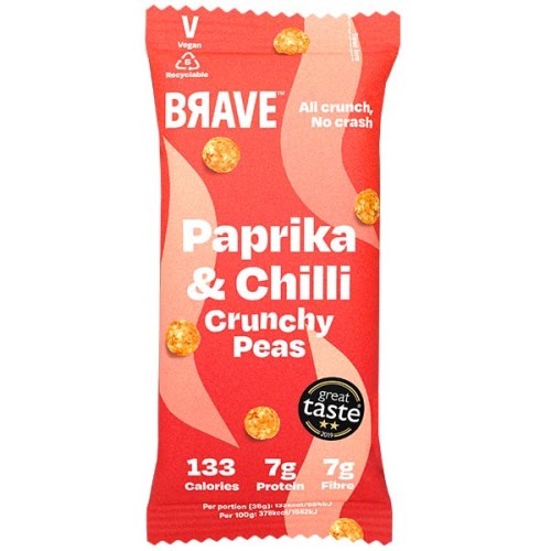 Brave Roasted Peas - Paprika & Chilli - 12x35g PK12