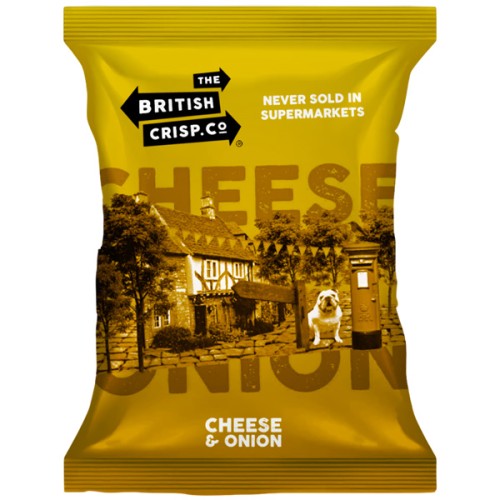 British Crisps - Cheese & Onion - 36x40g PK36
