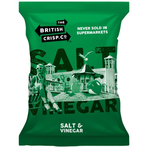 British Crisps - Salt & Vinegar - 36x40g PK36