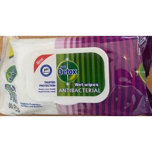 Detox Anti Bacterial Wipes Pine Pk120