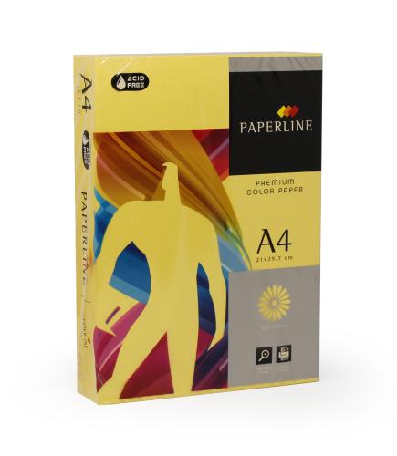 Paperline Color Yellow 210X297 80 A4 - Box of 5 Reams