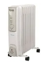 2000W, 9 Fin, Oil Filled Radiator, White