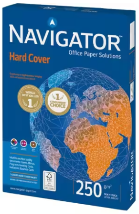 NAV250A4 | Navigator A4 250 gsm Smooth White Paper Ream (125 sheets) Hard Cover