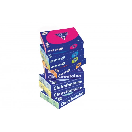 TRO80GR | This Clairefontaine Trophée Copier Paper is 80gsm, wood and chlorine free, and FSC certified. It is sold in A3 or A4 in packs of 500 sheets . Different colour selections are available.