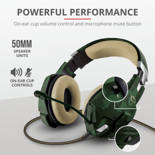 Gxt 322c Carus Gaming Headset Jungle Camo