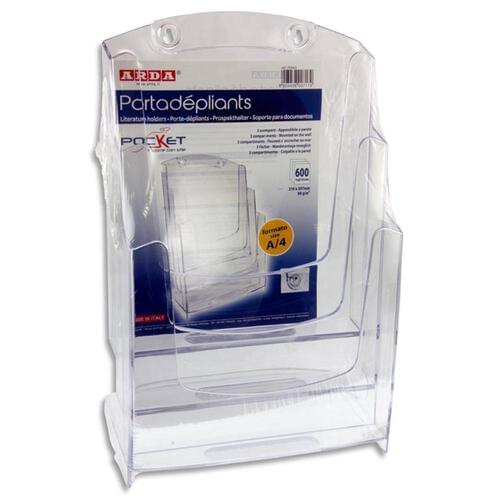 Arda A4 Vertical 3 Part Compartment Document Holder