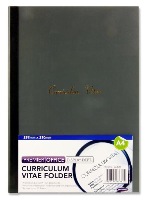 Premier Office A4 Cv File Covers 4 Colours Available.