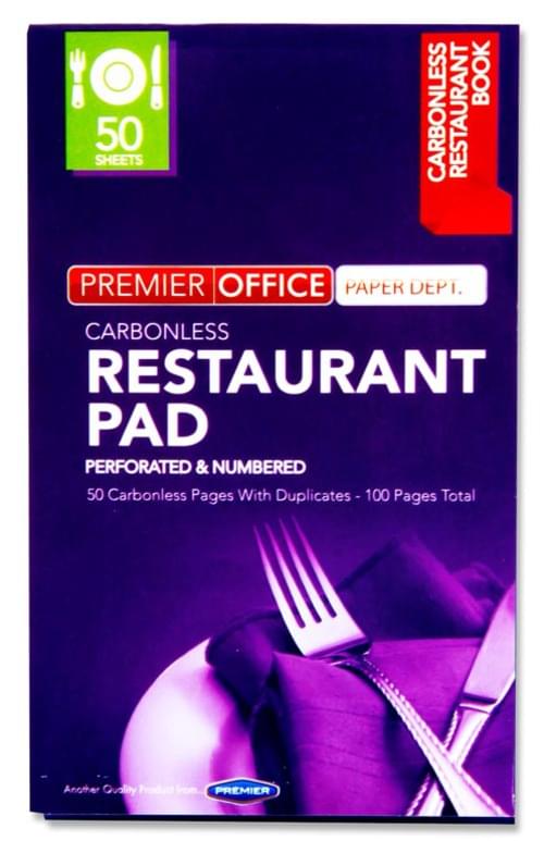 Premier Office Carbonless Restaurant Pad 10X16.5Cm 50 Sheet