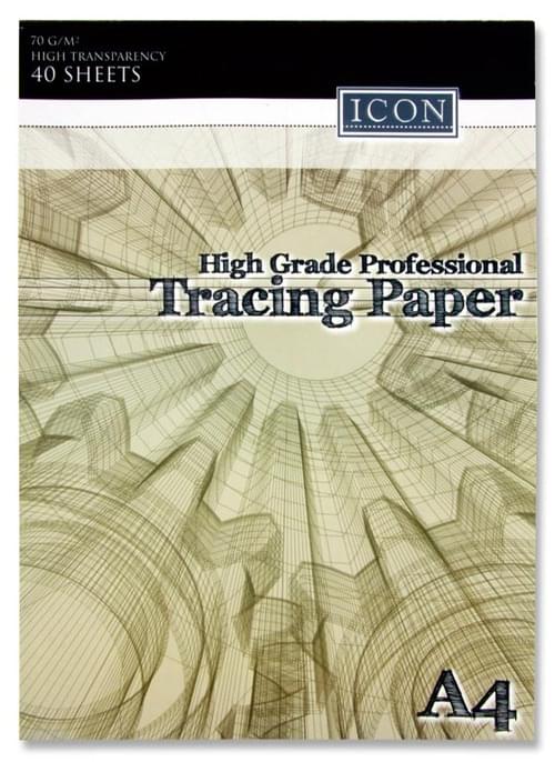 Icon A4 70Gsm Professional Tracing Paper Pad 40 Sheets