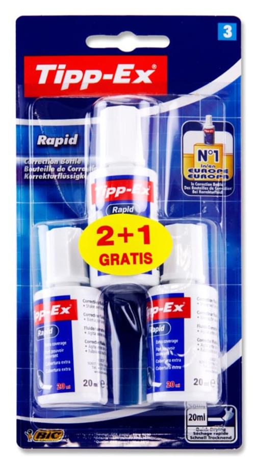 Tippex Card 2+1 20Ml Rapid Fluid - Sponge