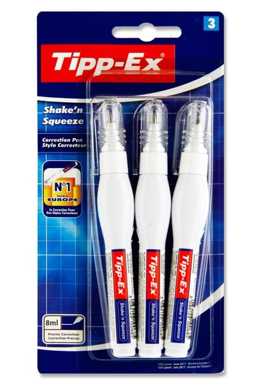 Tippex Card 3 8Ml Shake 'N Squeeze Pens
