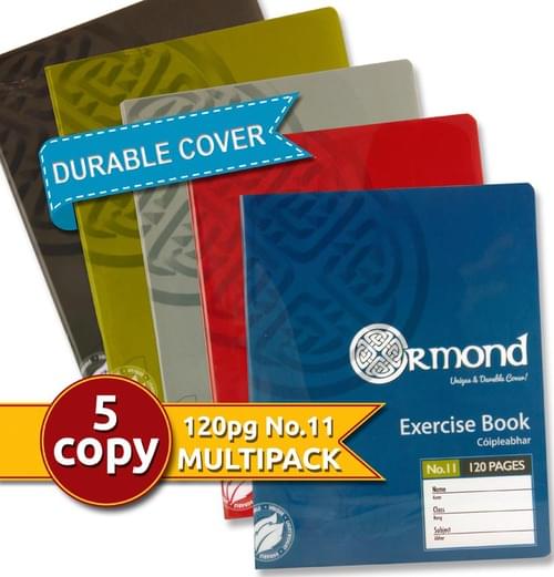 Ormond Pack of 5 No.11 120Pg Durable Cover Copy Books - Boys