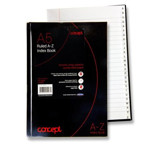 Concept A5 192Pg A-Z Index Book