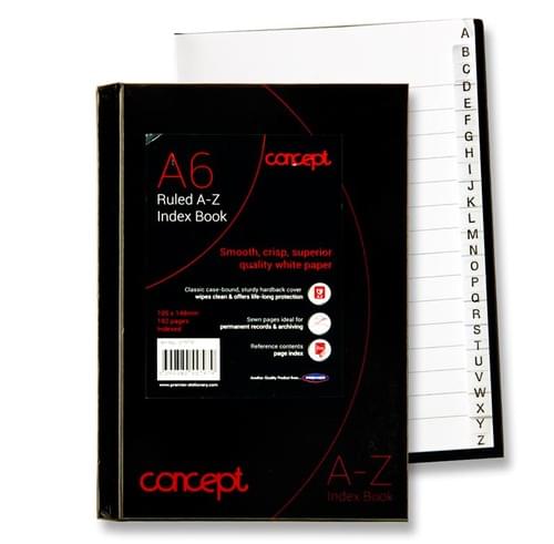 Concept A6 192Pg A-Z Index Book