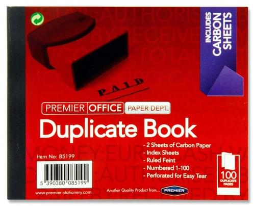 Premier Office 4"X5" 100 Sheet Duplicate Book