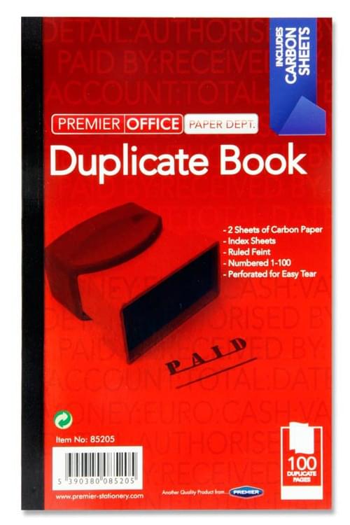Premier Office 8"X5" Duplicate Book 100 Sheets