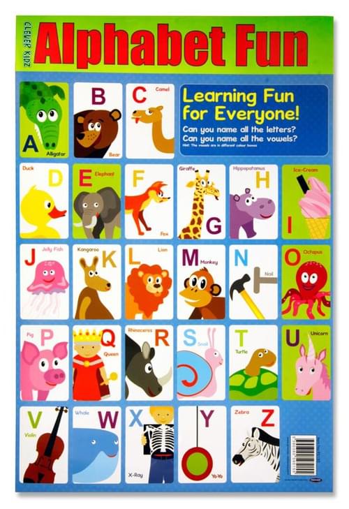 Clever Kidz Wall Chart - Alphabet Fun