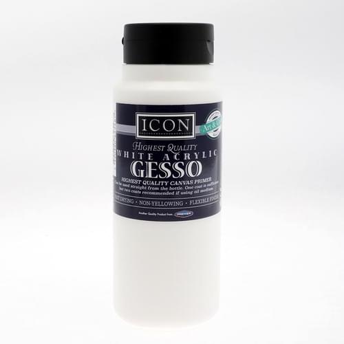 Icon Craft 500Ml Acrylic Gesso Canvas Primer - White