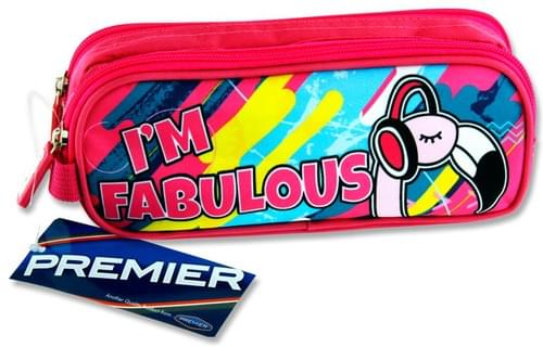 Premier Oval 2 Pocket Pencil Case - I'M Fabulous Flamingo