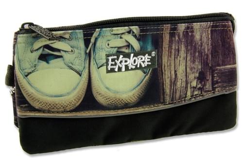 Explore 3 Pocket Pencil Case - Shoes