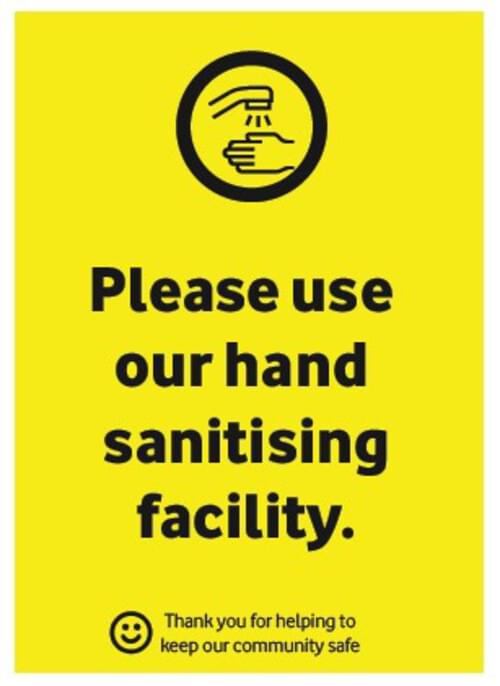 Please UseOur HandSanitisingFacility -Corriboard Sign