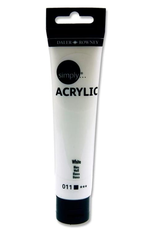 Daler Rowney Simply...Acrylic 75Ml Slim Tube - White