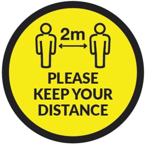 Please Keep Your Distance - Floor Sticker