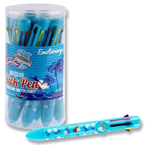 Emotionery 8 Colour Multicolour Ballpoint Pen - Surfing Stationery