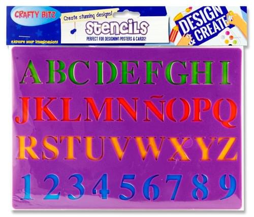 Crafty Bitz 185X265Mm Stencil - Letters 2