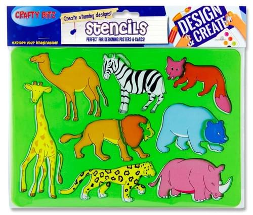 Crafty Bitz 185X265Mm Stencil - Wild Animals 2
