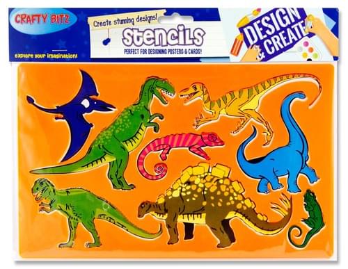 Crafty Bitz 185X265Mm Stencil - Dinosaur