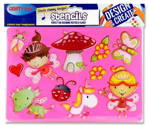 Crafty Bitz 185X265Mm Stencil - Princess