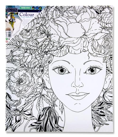 Icon 250X300Mm Colour My Canvas - Flower Hair