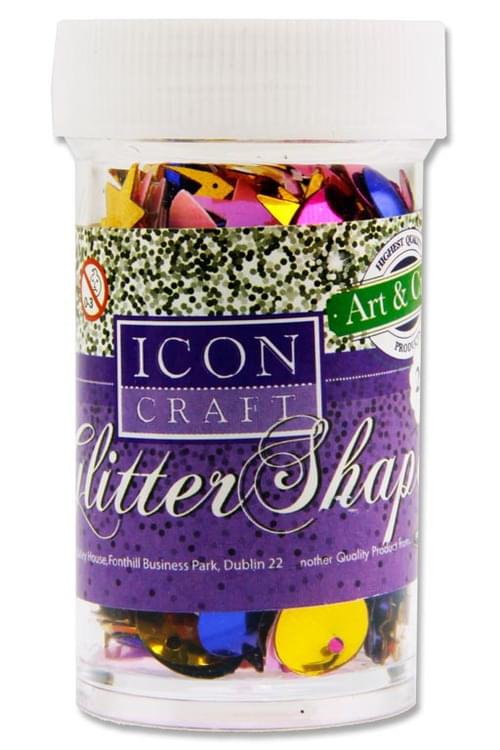 Icon Craft 20G Glitter Shapes - Assorted Shapes