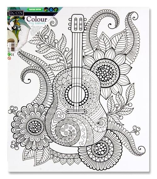 Icon 300X250Mm Colour My Canvas - Guitar