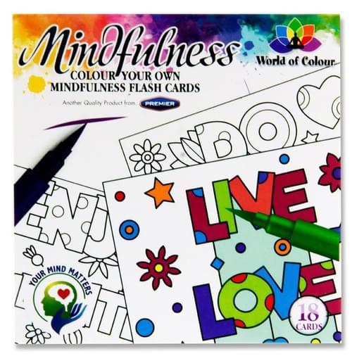 Woc Book 18 100X100Mm Colour Your Own Mindfulness Flash Cards