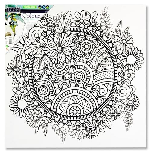 Icon 300X300Mm Colour My Canvas - Floral Mandala