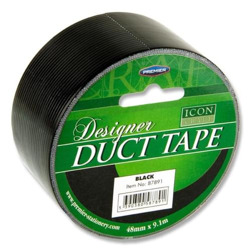 Icon Craft Designer Duct Tape 48Mm X 9M - Black