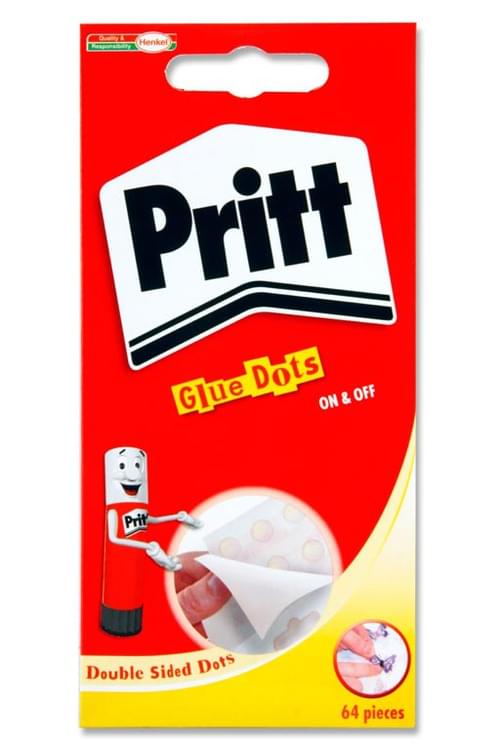 Pritt Pack of 64 Glue Dots - Repositionable